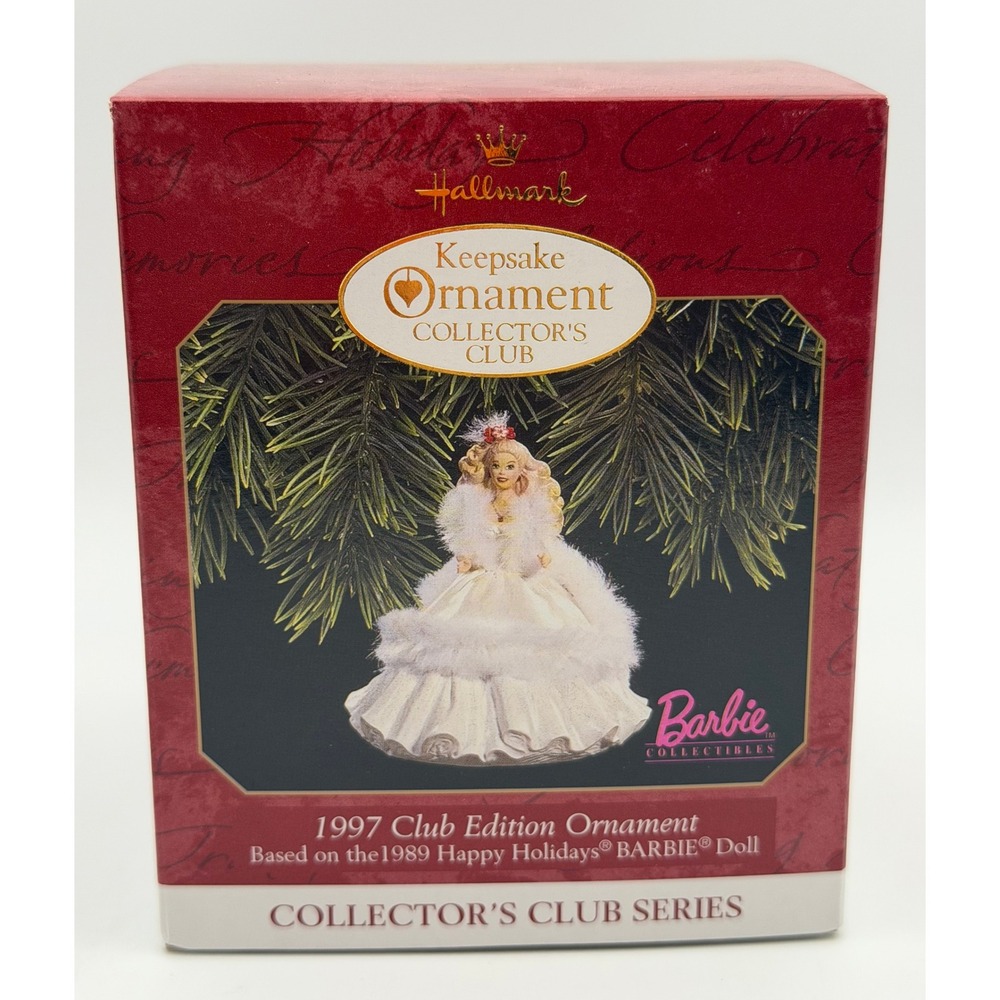 Hallmark 1997 Keepsake Ornament 1989 Happy Holidays Barbie Club Edition QXC5162